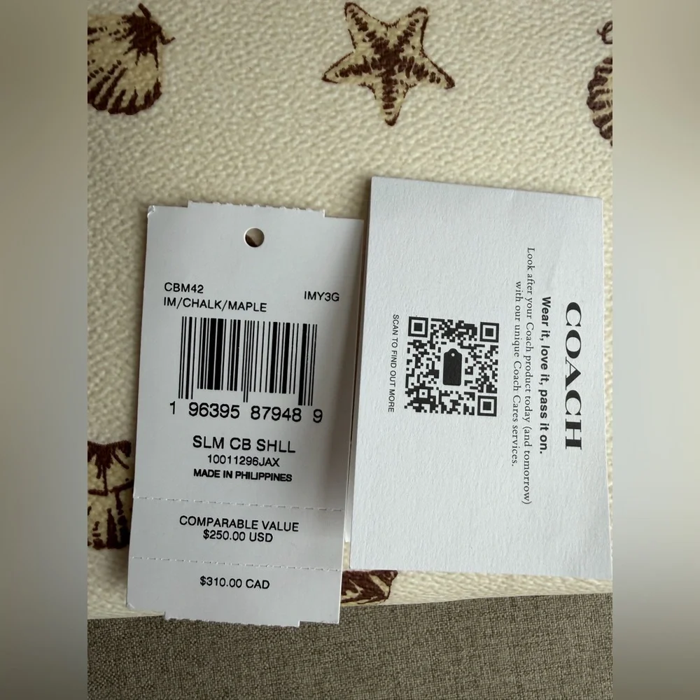 NWT！COACH Slim Crossbody Bag With Shell Print（CBM42） - Picture 5 of 5